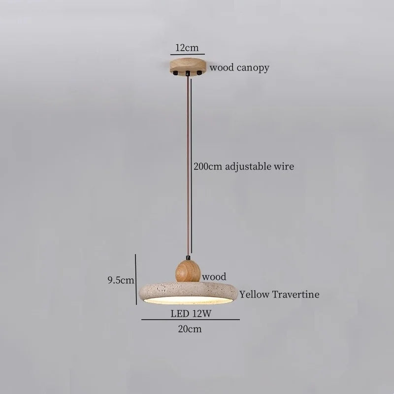 Travertine Vintage Pendant Light