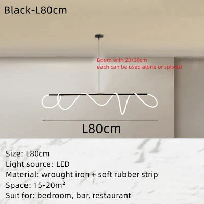 Decorbites™ Circle Note Linear Light: Modern minimalist nordisches Pendellicht für Schlafzimmer, Wohnzimmer