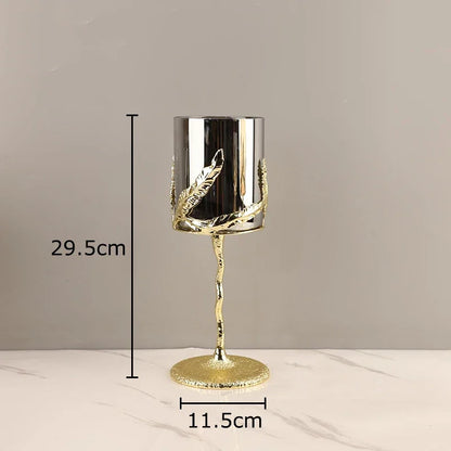 Decorbites™ Goldene Äste Kerzenhalter Metall Glas Kerzenständer Duftbehälter