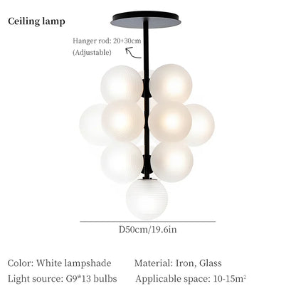 Decorbites™ Trauben-Kronleuchter: Moderne Glasball-Pendantlampe für Wohnzimmer und Schlafzimmer