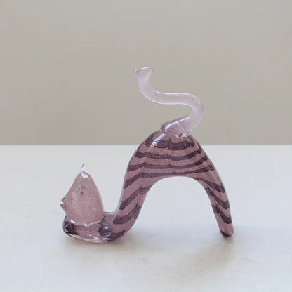 Decorbites™ Kristall-Katzenfigur | Dekorative Kätzchen-Statue zur Haushaltsdekoration
