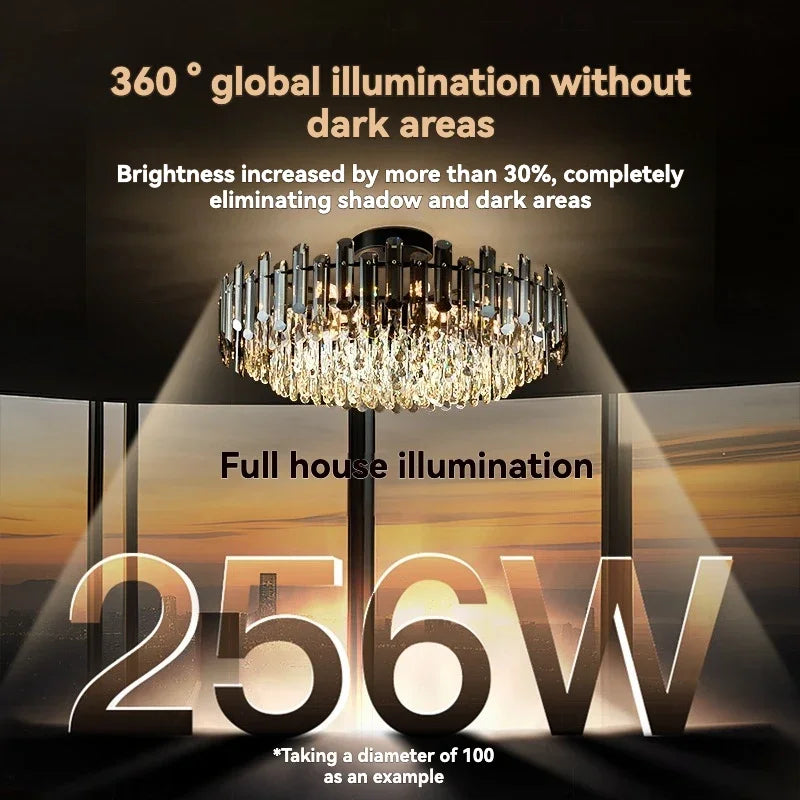 Decorbites™ Gold-Kristall-Deckenleuchter: Luxuriöser moderner LED-Hängeleuchter für die Einrichtung des Zuhauses