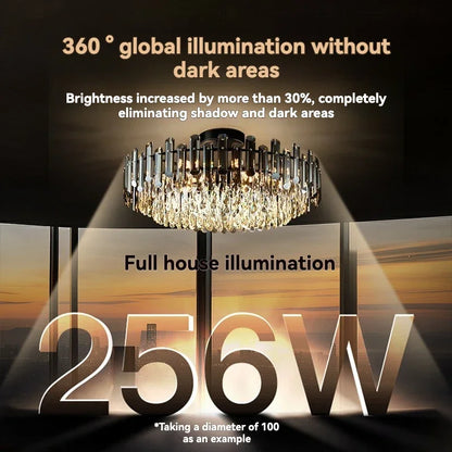Decorbites™ Gold-Kristall-Deckenleuchter: Luxuriöser moderner LED-Hängeleuchter für die Einrichtung des Zuhauses