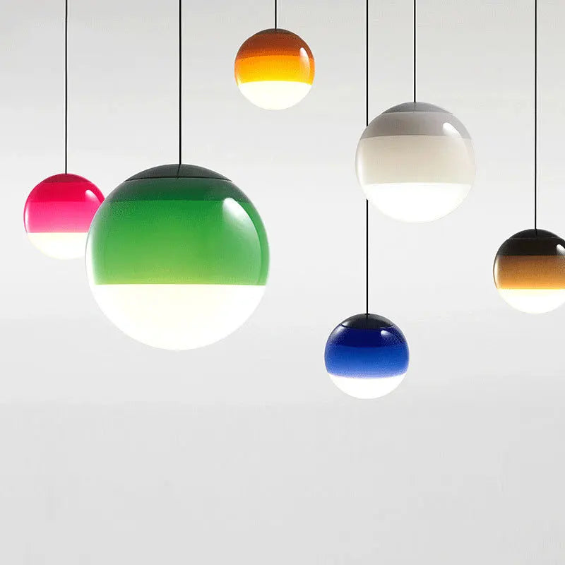 DecorBites™ Gradient Glass Dome Pendant Lamps for Modern Interiors