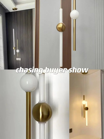 Decorbites™ Glasstab-Hängeleuchte - Moderne lange Hängelampe für Wohnzimmer, Schlafzimmer & Laden