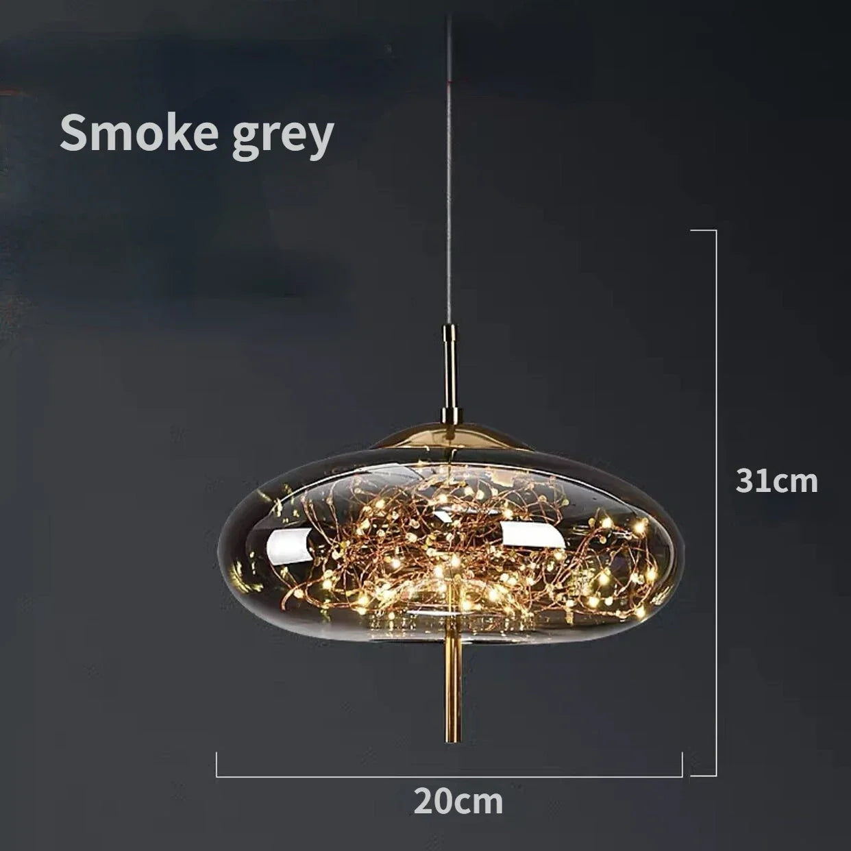 Decorbites™ Glas-Hängeleuchten: Moderne LED-Deckenleuchter für Schlafzimmer & Badezimmer