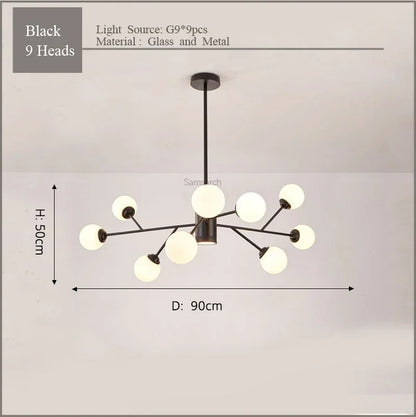 Decorbites™ Gold Schwarz LED Deckenleuchter für Wohnzimmer Schlafzimmer Beleuchtungseinrichtungen