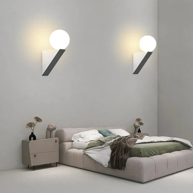 Decorbites™ Glas-Kugel Moderne G9 LED Wandlampe, 9W Innen-Wandlampe für Schlafzimmer und Wohnzimmer