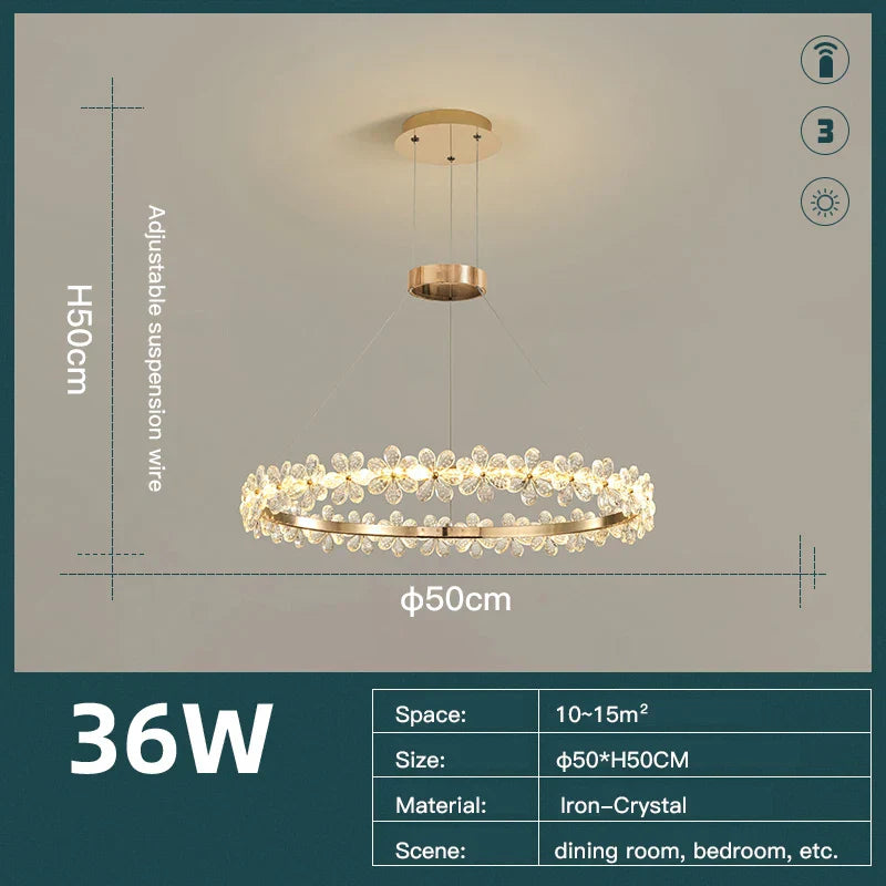 Decorbites™ Kristallring-LED-Kronleuchter: Moderner Luxus-Hängeleuchter für die Einrichtung des Zuhauses