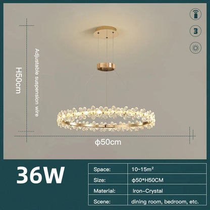 Decorbites™ Kristallring-LED-Kronleuchter: Moderner Luxus-Hängeleuchter für die Einrichtung des Zuhauses