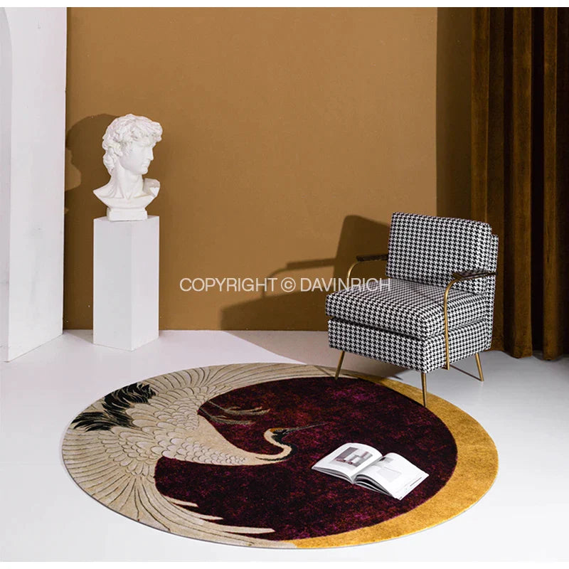 Decorbites™ Japanische Kraniche Weiches Plüschteppich - Luxuriöse Heimdekoration