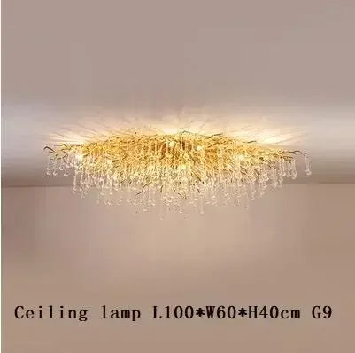 Decorbites™ Kristall-LED-Wohnzimmer-Kronleuchter, moderner Luxus-Wassertropfen-Pendant-Lampe