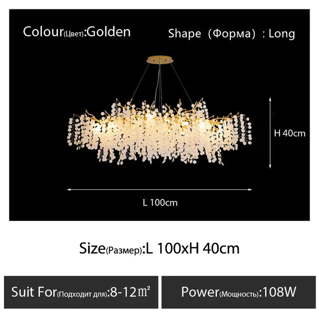 Decorbites™ Kristall-LED-Kronleuchter: Elegantes nordisches Ast-Design für Wohnzimmer, Hotel, Essbereich