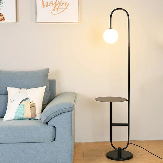Decorbites™ Glas Beistelltisch LED Stehlampe für nordisches Wohnzimmer Kunstdekoration