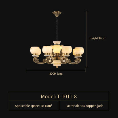 Decorbites™ Jade-Leuchter: Stilvolle chinesische Zen-Wohnzimmerlampe für Duplex-Gebäude von Guangdong Zhongshan