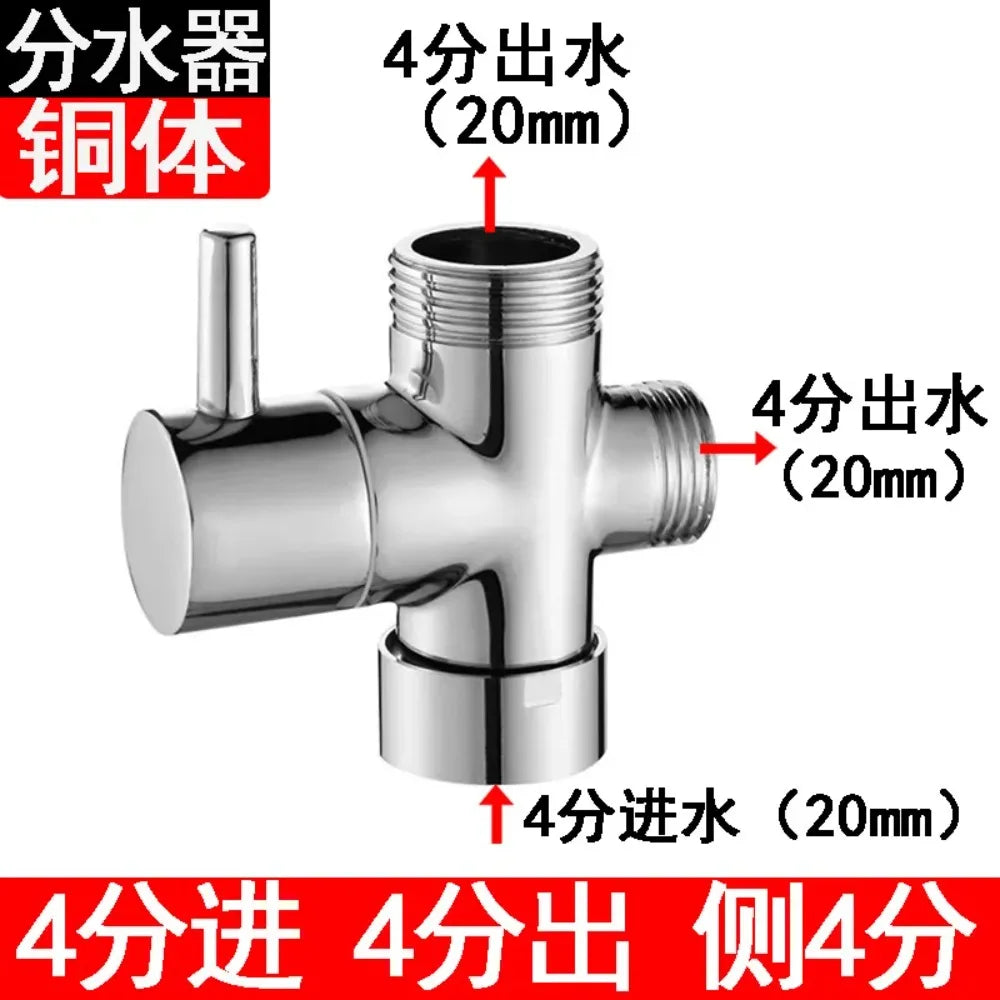 Decorbites™ 3-Wege-Duschkopf-Umschaltventil | Drei-Funktionen-Schalter-Adapter - Badezimmer-Zubehör