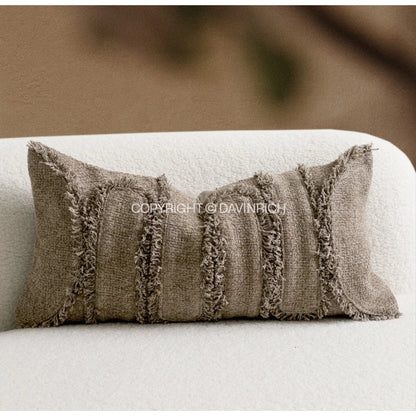 DecorBites™ Luxe Black Fluffy Throw Pillow Cover - Modern Simplicity & Art Deco Design