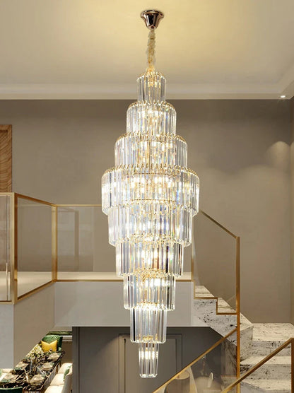 Decorbites™ Kristallanhänger-Lüster für Hotel-Lobby – Luxuriöses Hohl-Design – Nordischer Villenstil