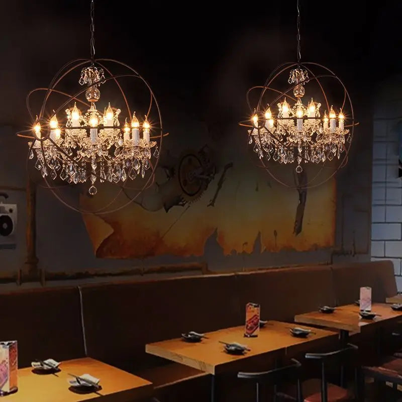 Decorbites™ Kristall-Erdvogelkäfig-Kronleuchter: Vintage-Industrial-LED-Kerzenlicht für Kirche und Loft