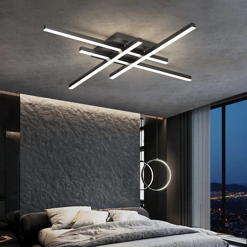 Decorbites™ Gold Schwarz Aluminium LED-Kronleuchter für Schlafzimmer Esszimmer Wohnzimmer Beleuchtung
