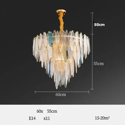 Decorbites™ Gold LED Glas-Lüster für Esszimmer Wohnzimmer Schlafzimmer_Hauptschlüsselwort: Pendelleuchten