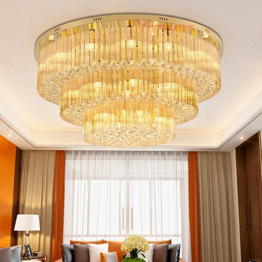 Decorbites™ Große Kristall-Deckenleuchte: Elegante Beleuchtung für Zuhause und Hotel
