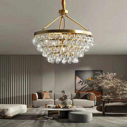 Decorbites™ Kristallperlen-Deckenanhängerleuchten - Retro Luxus Gold Heimdekoration Beleuchtung