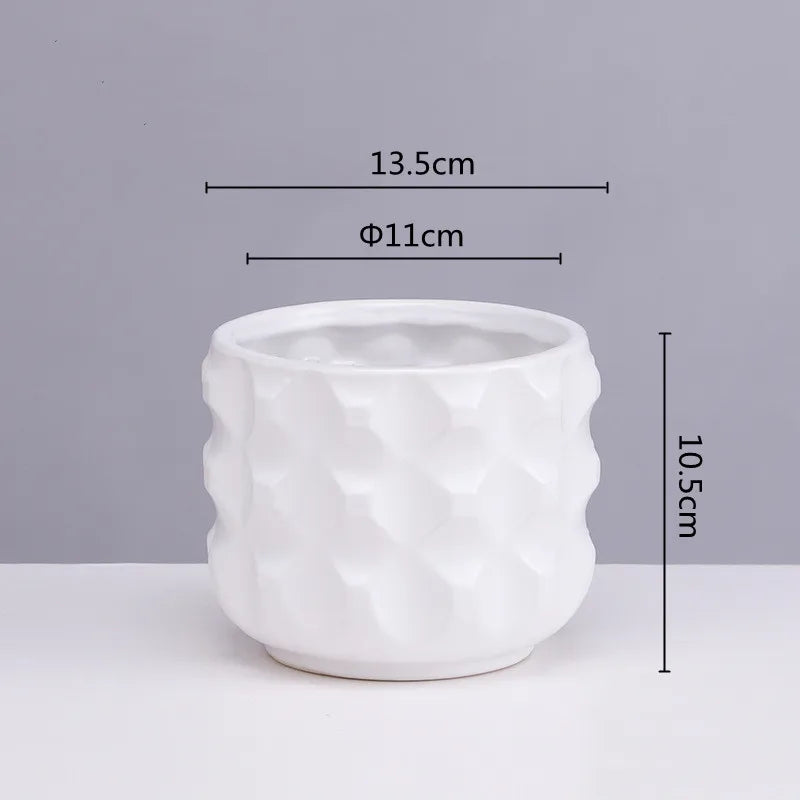 Gold Geometric Ceramic Vase