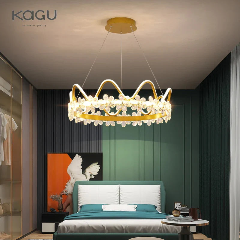 Decorbites™ Kristallblumenring-Leuchter für modernes Wohn- und Schlafzimmer
