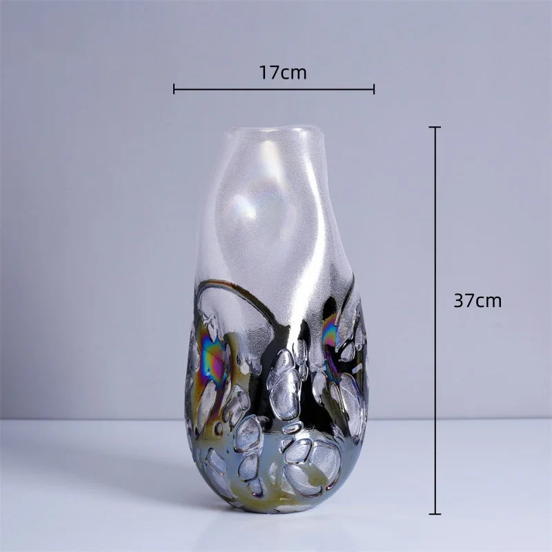 Gradient Glass Floral Vase