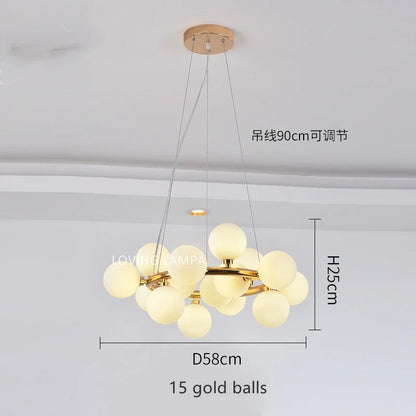 Decorbites™ Glas-Kugeln-LED-Hängelampe, moderne runde Design für Heimdekoration-Beleuchtung