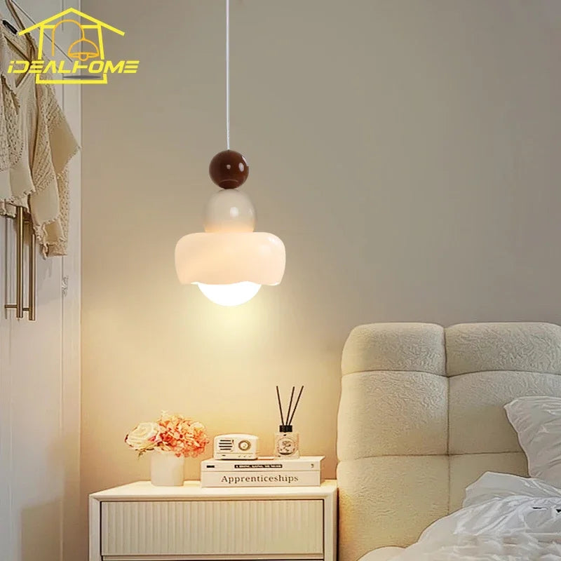 Decorbites™ Sahne-Wind-Harz/Glas-Hängeleuchten: Moderne LED E27 Hängelampe für Schlafzimmer, Bar, Kinderzimmer