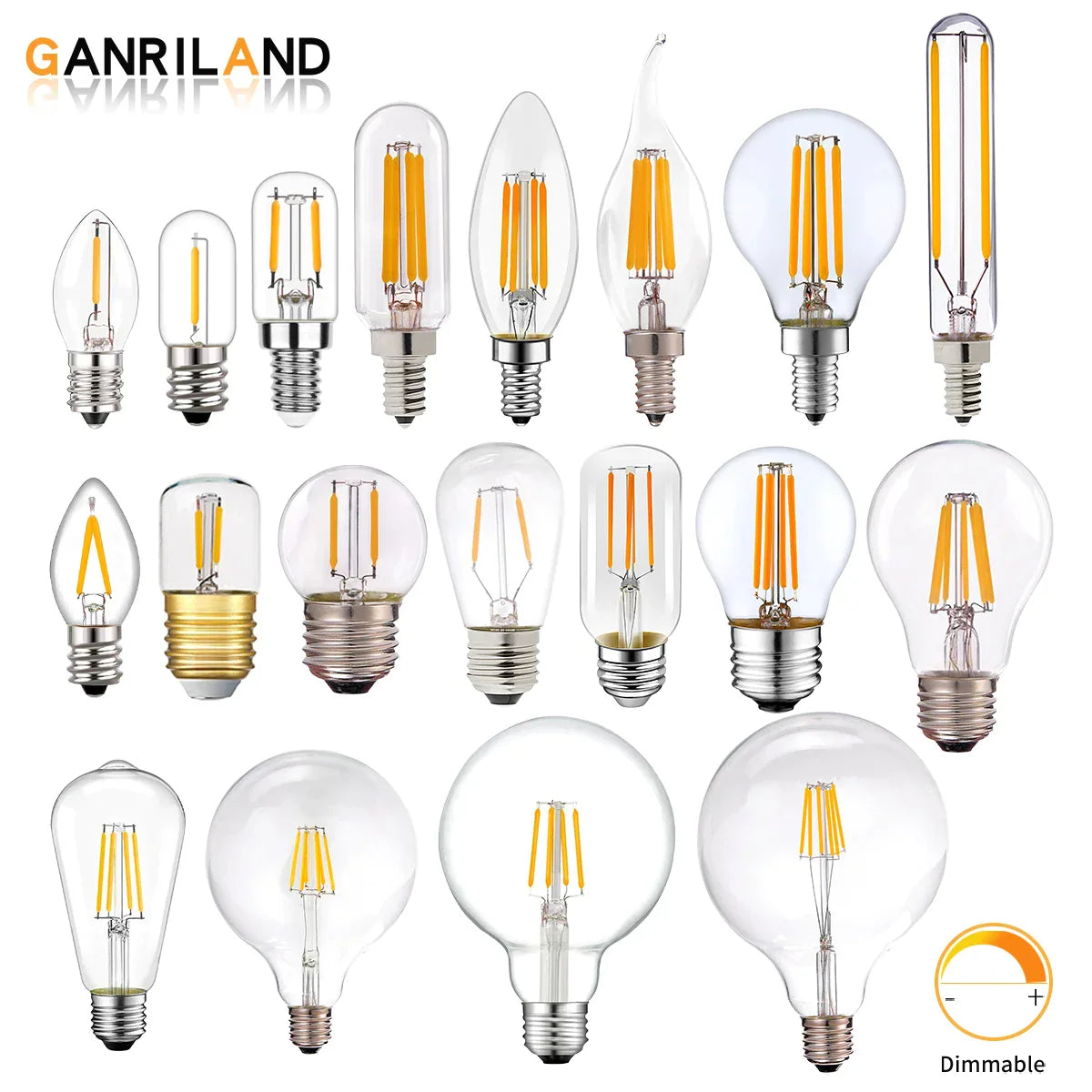 Decorbites™ LED-Filamentlampe Klarer Glas T16 A19 ST64 Dimmbare Vintage-Lampe