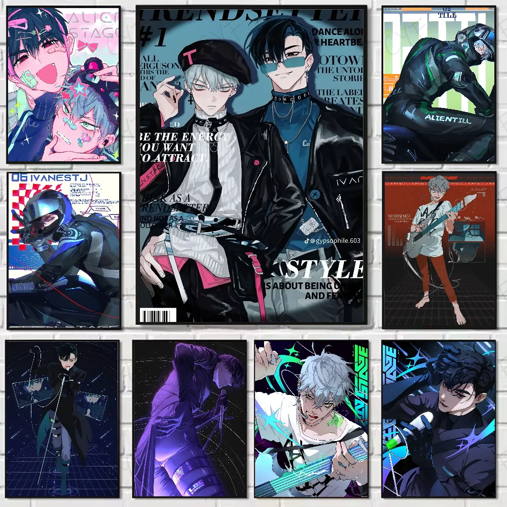 Alien Stage Anime Ivan Till Anime Poster Waterproof Wall Art High Quality Print Posters For Living Bedroom Retro Room Decor Gift