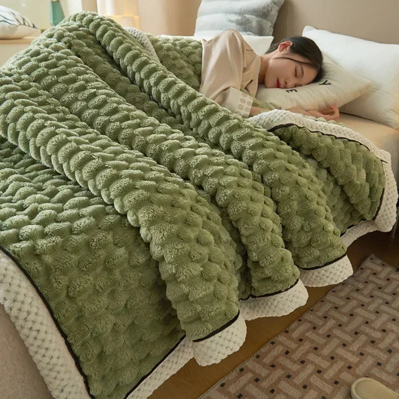 Decorbites™ Kuscheliges Flanell-Fleece-Decke für warmen Herbst- und Winterschlaf