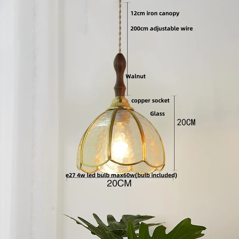 Decorbites™ Glas LED Pendelleuchte Küchen Loft Vintage Kupfer Hänge Lampe