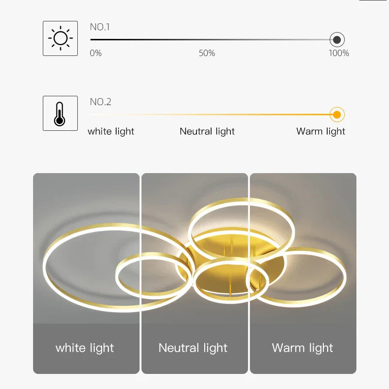 Decorbites™ LED-Deckenleuchter-Ringe Pendelleuchte - Minimalistische Heimbeleuchtung
