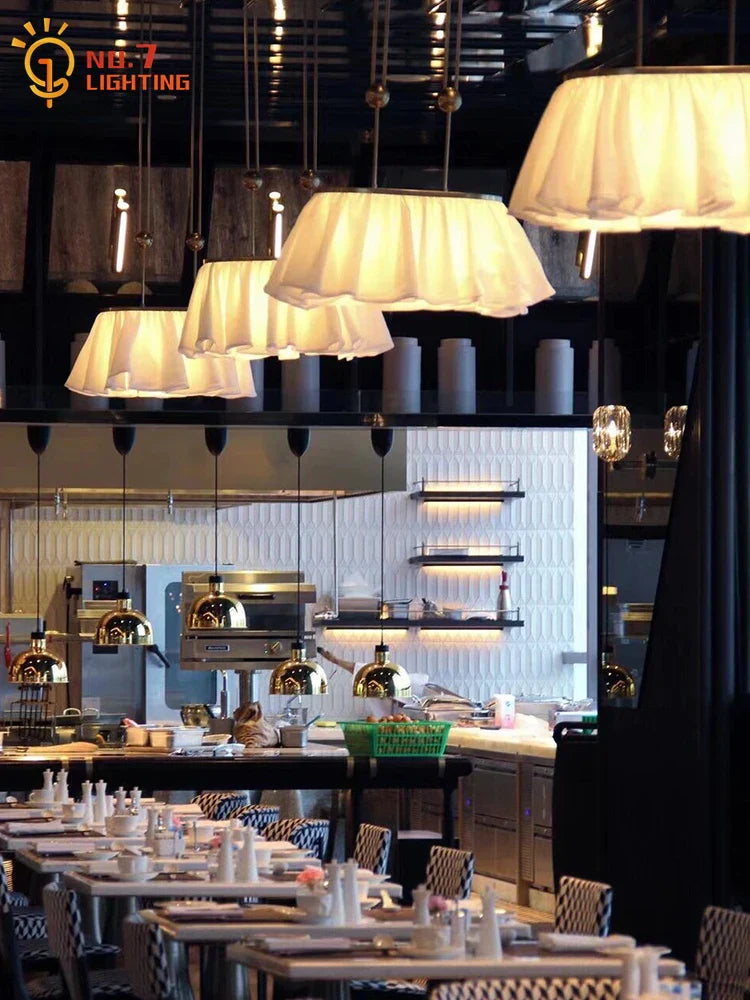 Decorbites™ Französisches Design LED E27 Stoff-Hängeleuchten für Atmosphären-Dekoration in Hotels, Restaurants und Bars