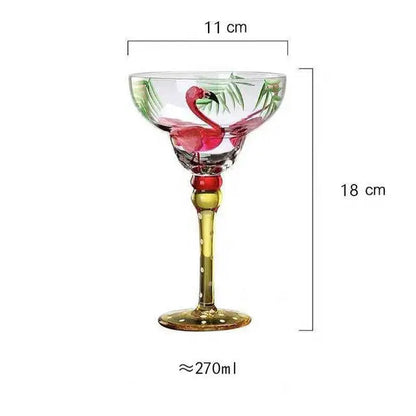 Decorbites™ Handgefertigtes Buntes Set Margarita-Weingläser für Hausbar, Hochzeitsfeier Trinkgeschirr