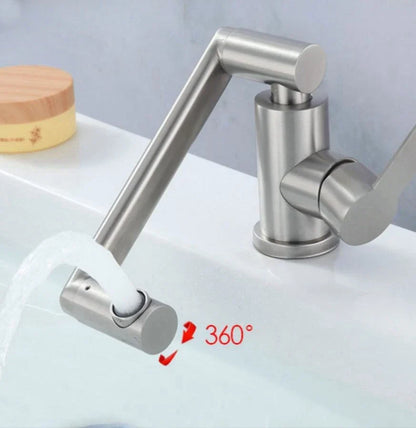 Decorbites™ 304-Edelstahl Badezimmer-Wasserhahn, Warm- und Kaltwasser, Küchenwaschbecken, Badezimmer-Zubehör