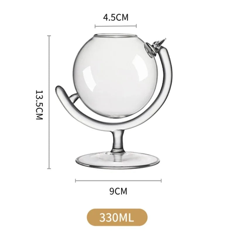 Glass Globe Wine Glasses Set