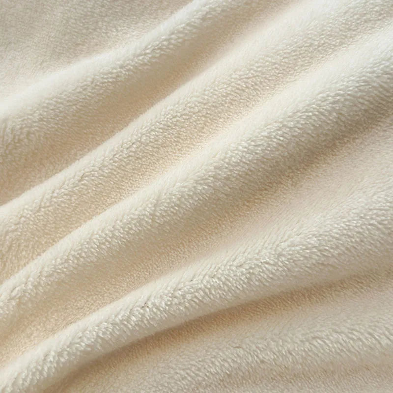 DecorBites™ Coral Color Blocked Velvet Single Duvet Cover for Winter