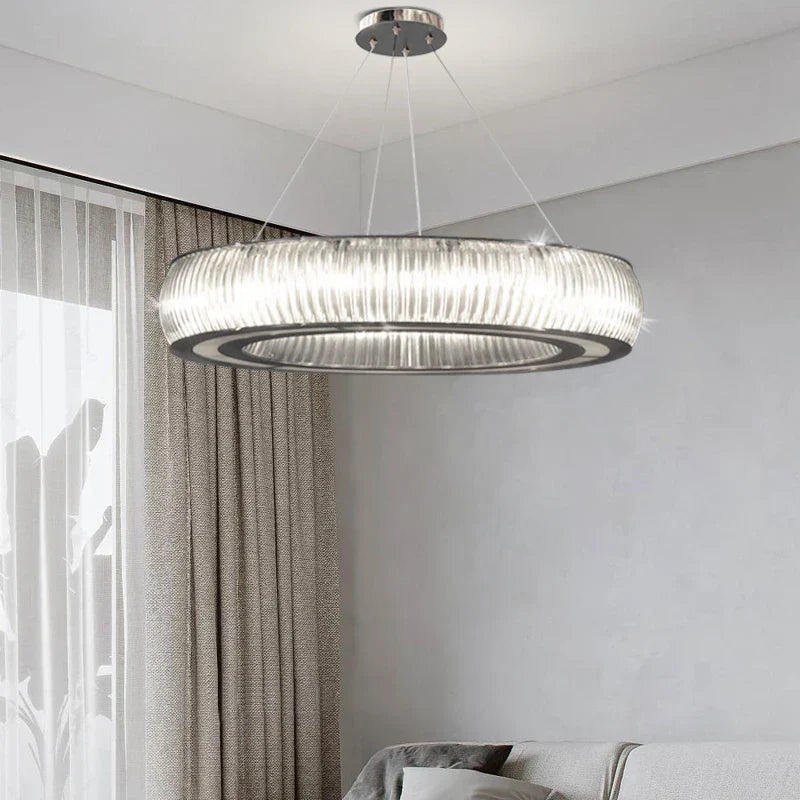 DecorBites™ Crystal LED Ceiling Pendant Chandelier for Modern Luxury Living Room Décor