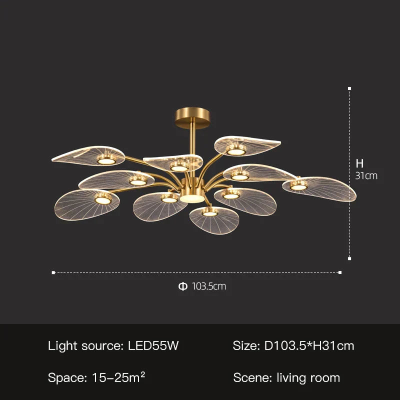 Decorbites™ Goldene Kunst-Pfau-LED-Kronleuchter für modernes luxuriöses Wohnzimmer, Schlafzimmer, Esszimmer, Hotel