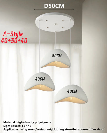 Decorbites™ Handgefertigte Wabi-Sabi-Hängeleuchte Moderne LED-Pendellampe für nordisches Restaurant-Insel
