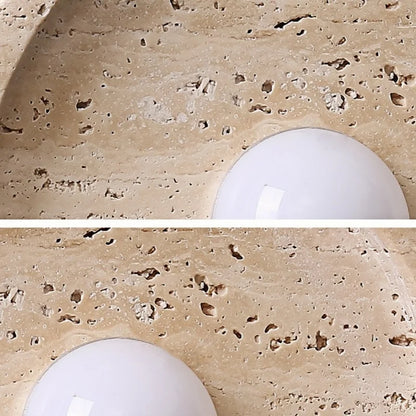 DecorBites™ LED Wall Lamp Pull Chain Yellow Stone Modern Mirror Light