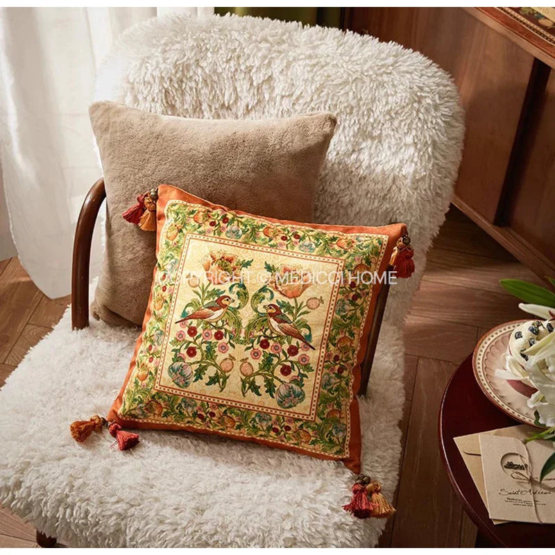 Tapestry Bird Cushion Cover