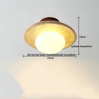 Decorbites™ LED-Deckenleuchte Gelber Travertin - Nordische Acryl-Lampe für das Wohnzimmer