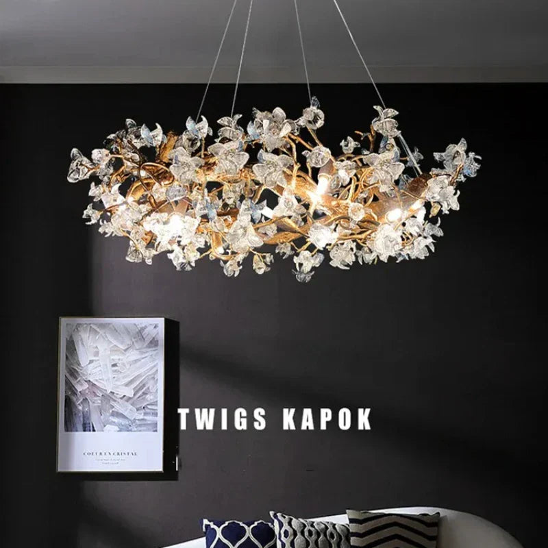 Decorbites™ Kristallzweig-Deckenleuchter | Innenbeleuchtung für Esszimmer und Wohnzimmer
