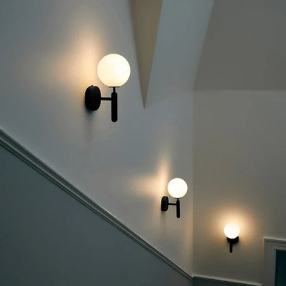 DecorBites™ Glass Ball Mirror Wall Lights for Bedroom Living Room Decor